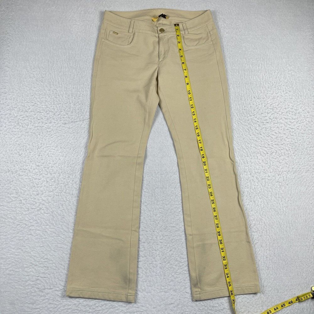 St‎ John Jeans Womens 2 Tan Khaki Denim Boot Cut Casual Bling Career Workwear - Picture 8 of 16